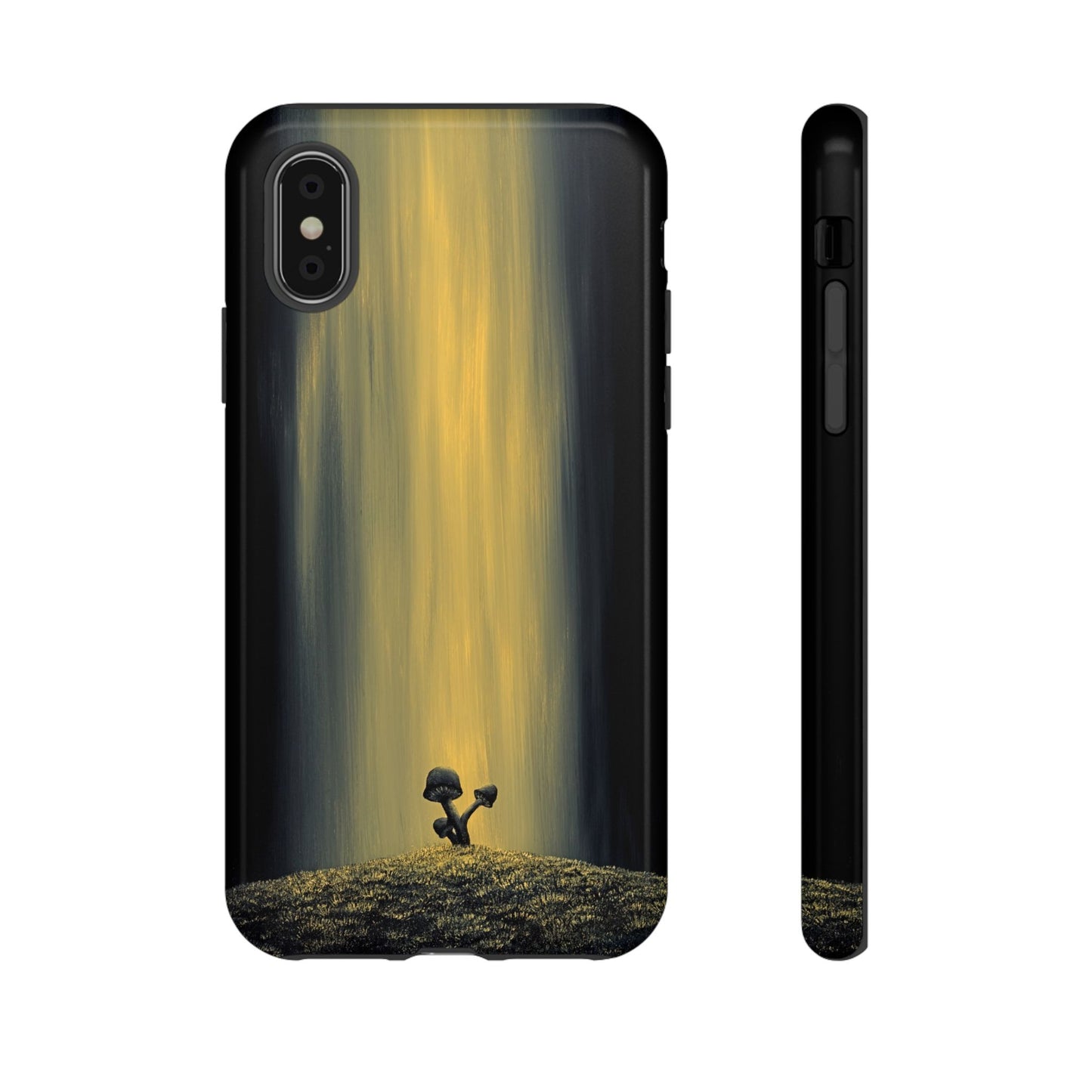 Phone case mockup featuring Ground Break artwork by Lunar Lullabies