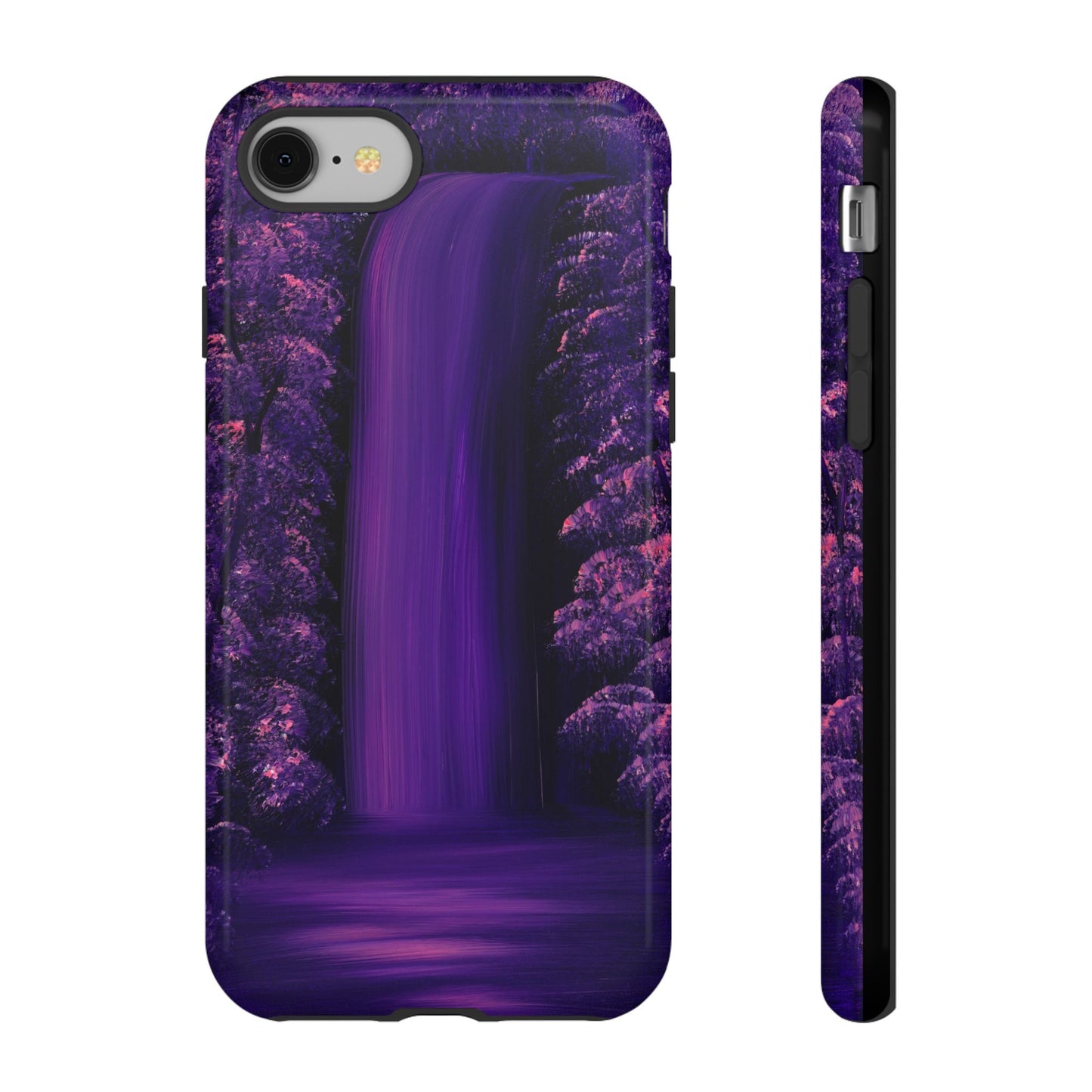 Phone case mockup featuring Plum Forest artwork by Lunar Lullabies
