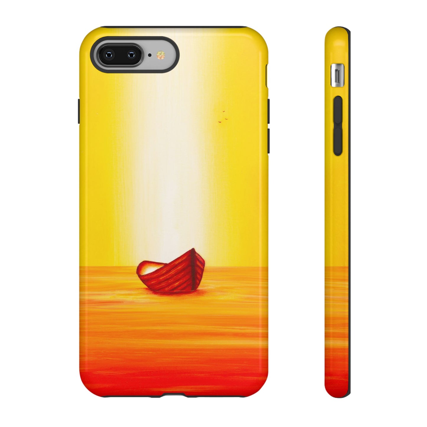 Phone case mockup featuring Sea of Possibilities artwork by Lunar Lullabies