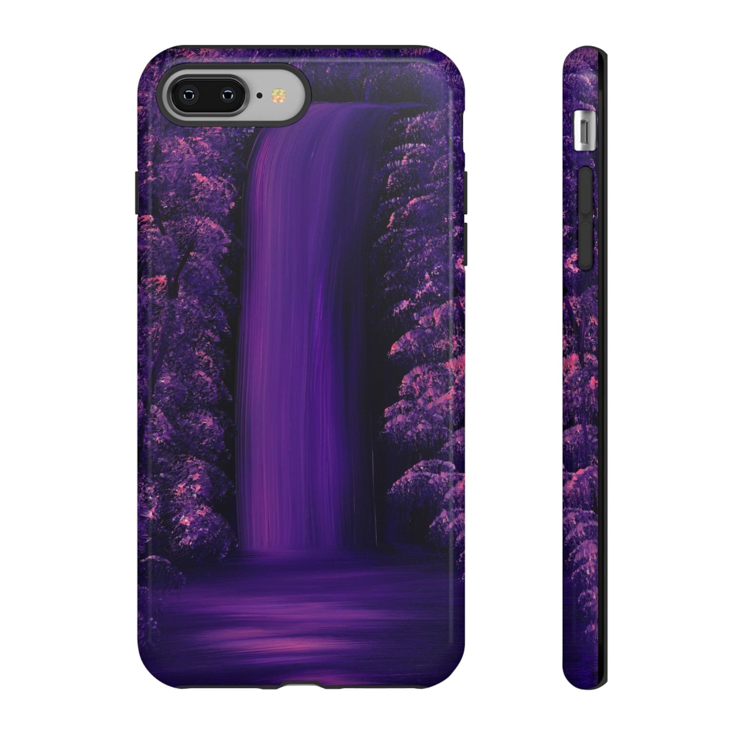 Phone case mockup featuring Plum Forest artwork by Lunar Lullabies