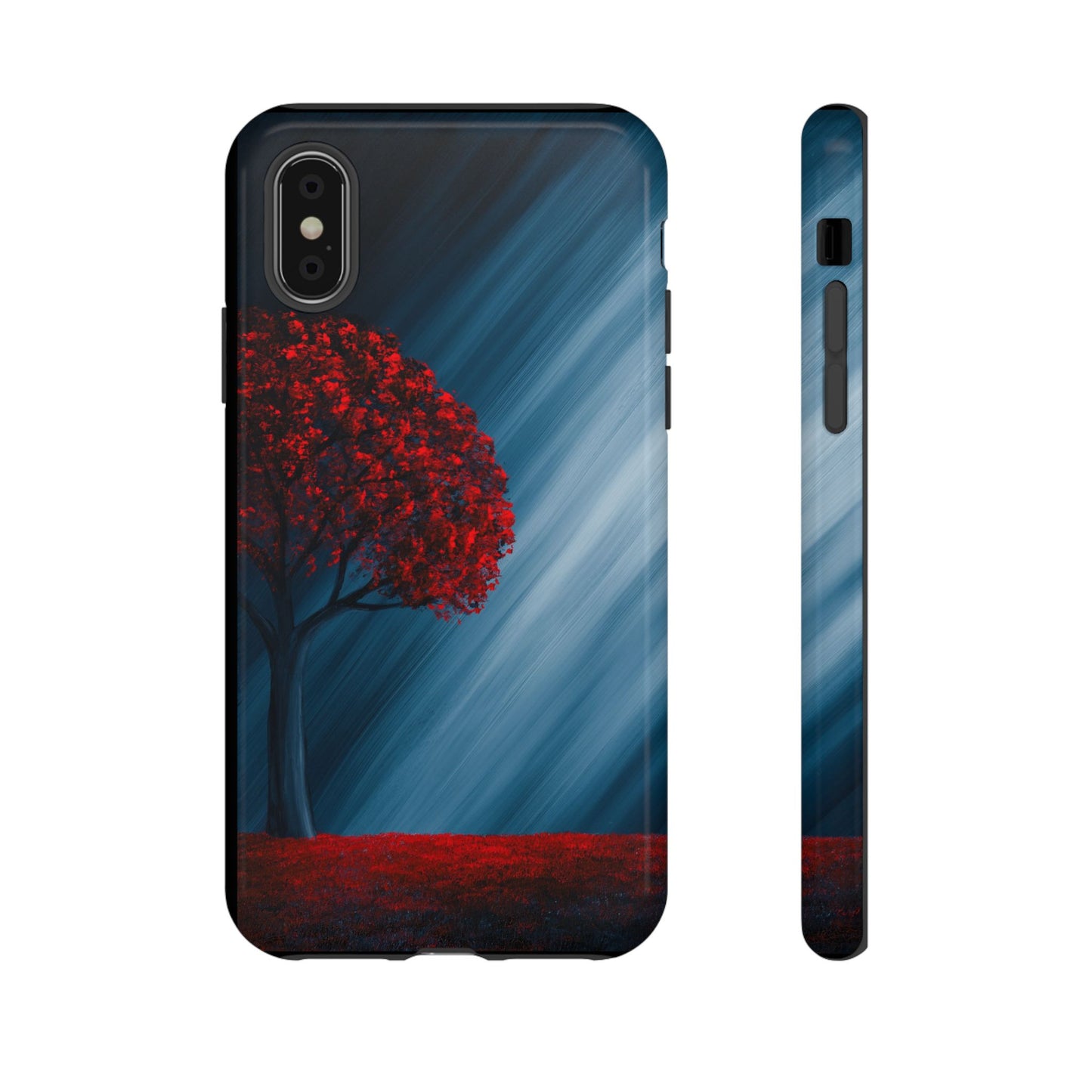 Phone case mockup featuring Crimsons Promise artwork by Lunar Lullabies