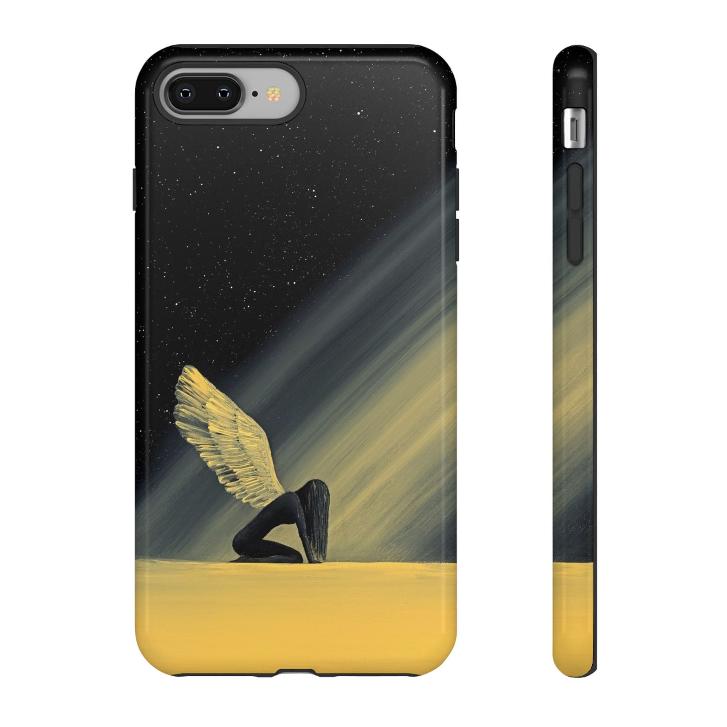 Phone case mockup featuring Space Between artwork by Lunar Lullabies