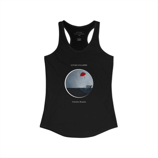 Unbroken Remains Red Umbrella Bench Racerback Tank