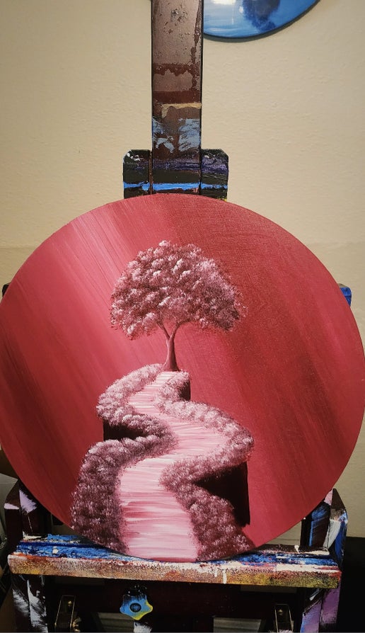 Crimson Discovery - Original Acrylic Painting